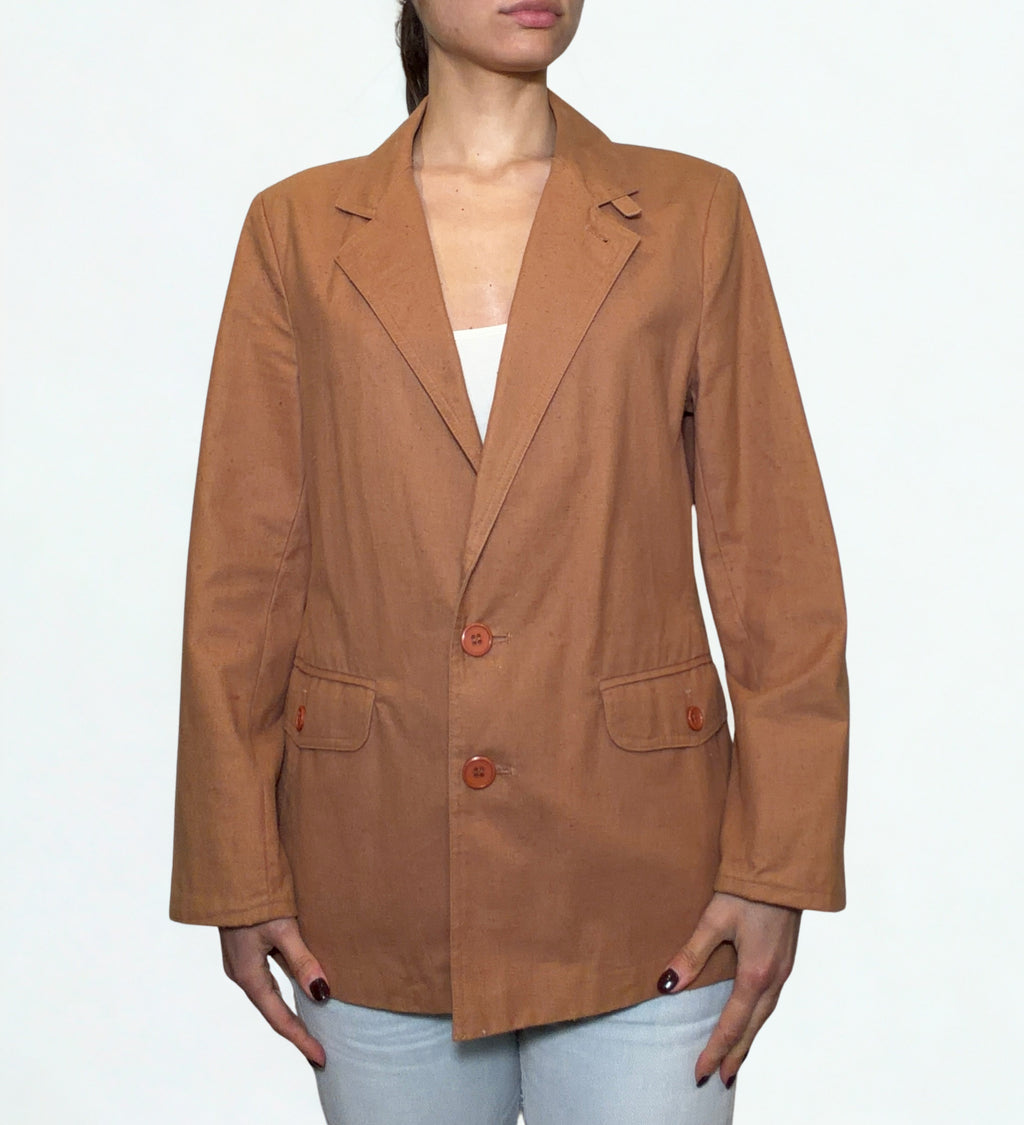 Blazer Gil Bret in cotone color tabacco