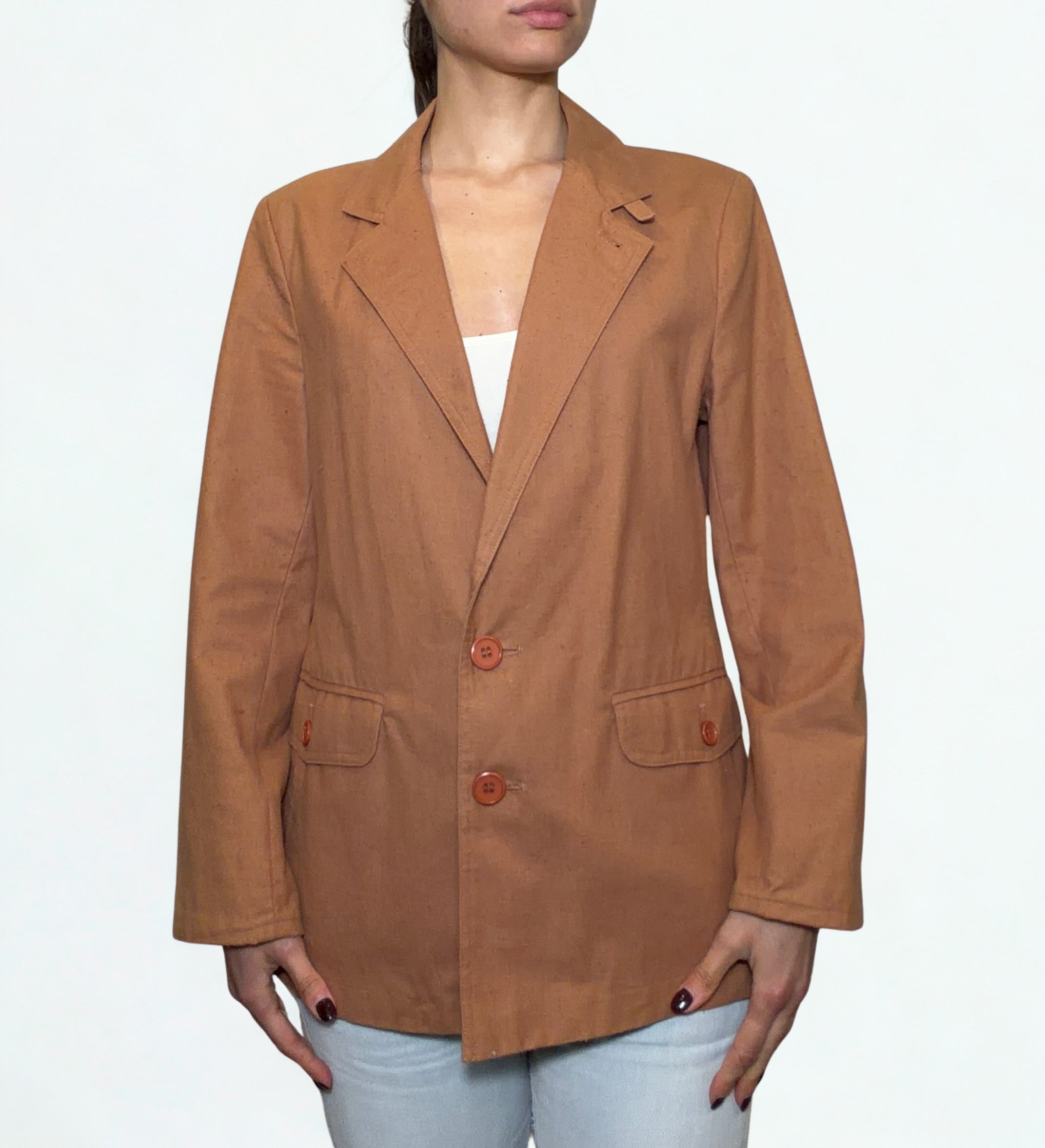 Blazer Gil Bret in cotone color tabacco