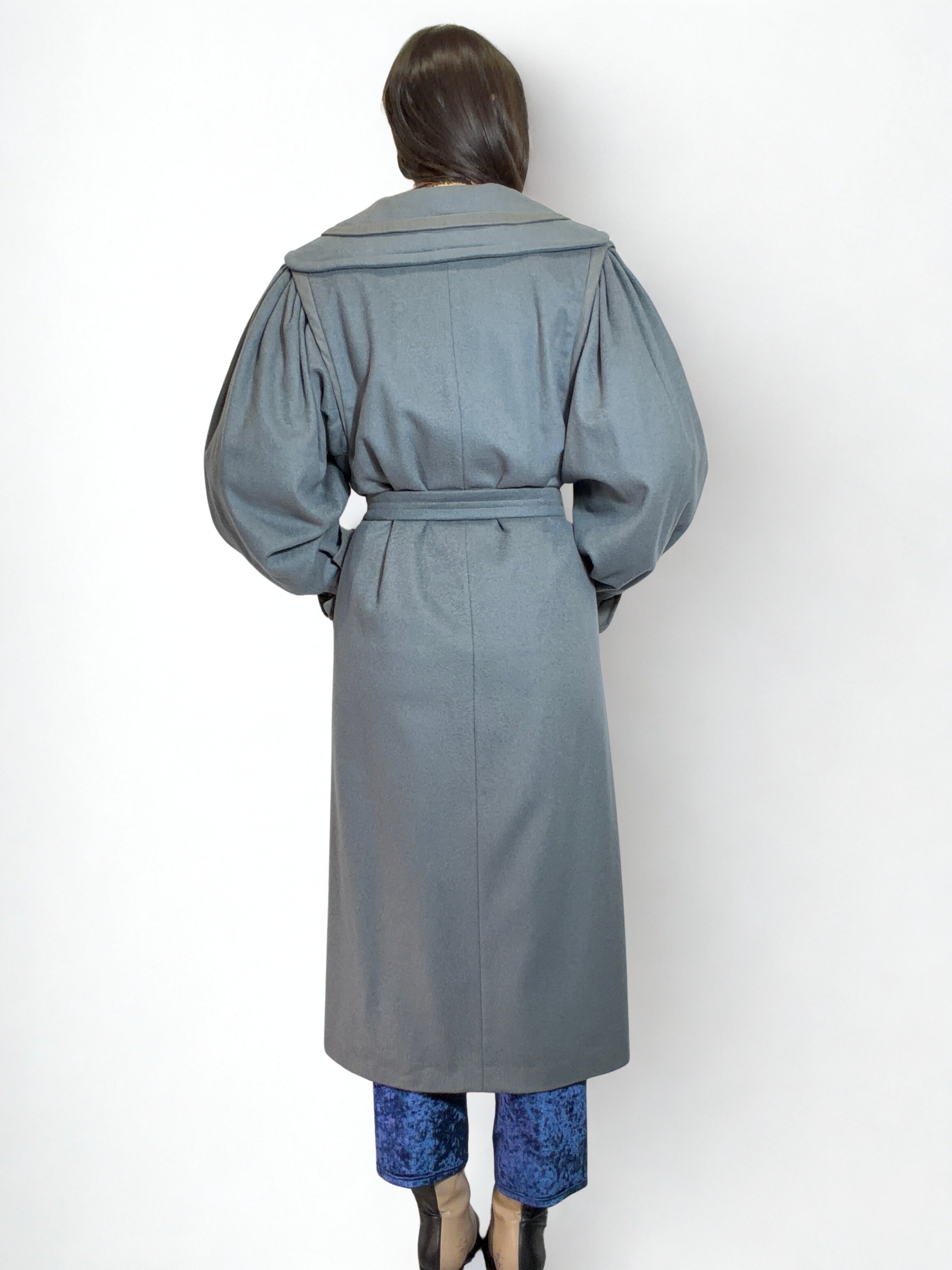 Cappotto Grigio Avvolgente Made in Italy