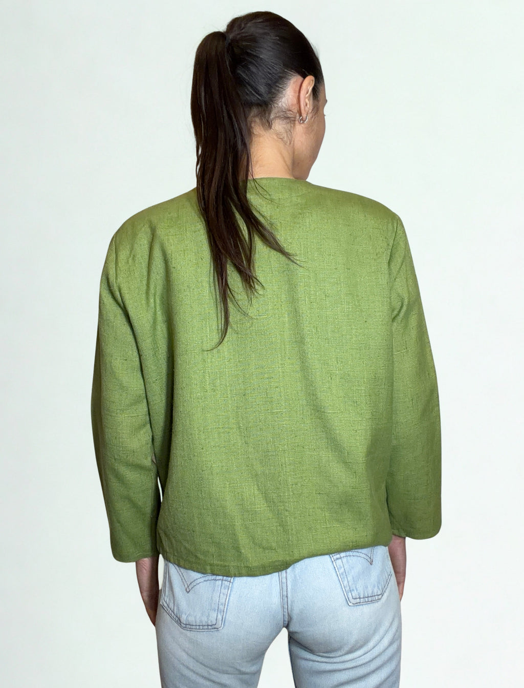 Completo Vintage Verde – Blazer Boxy + Top Minimal