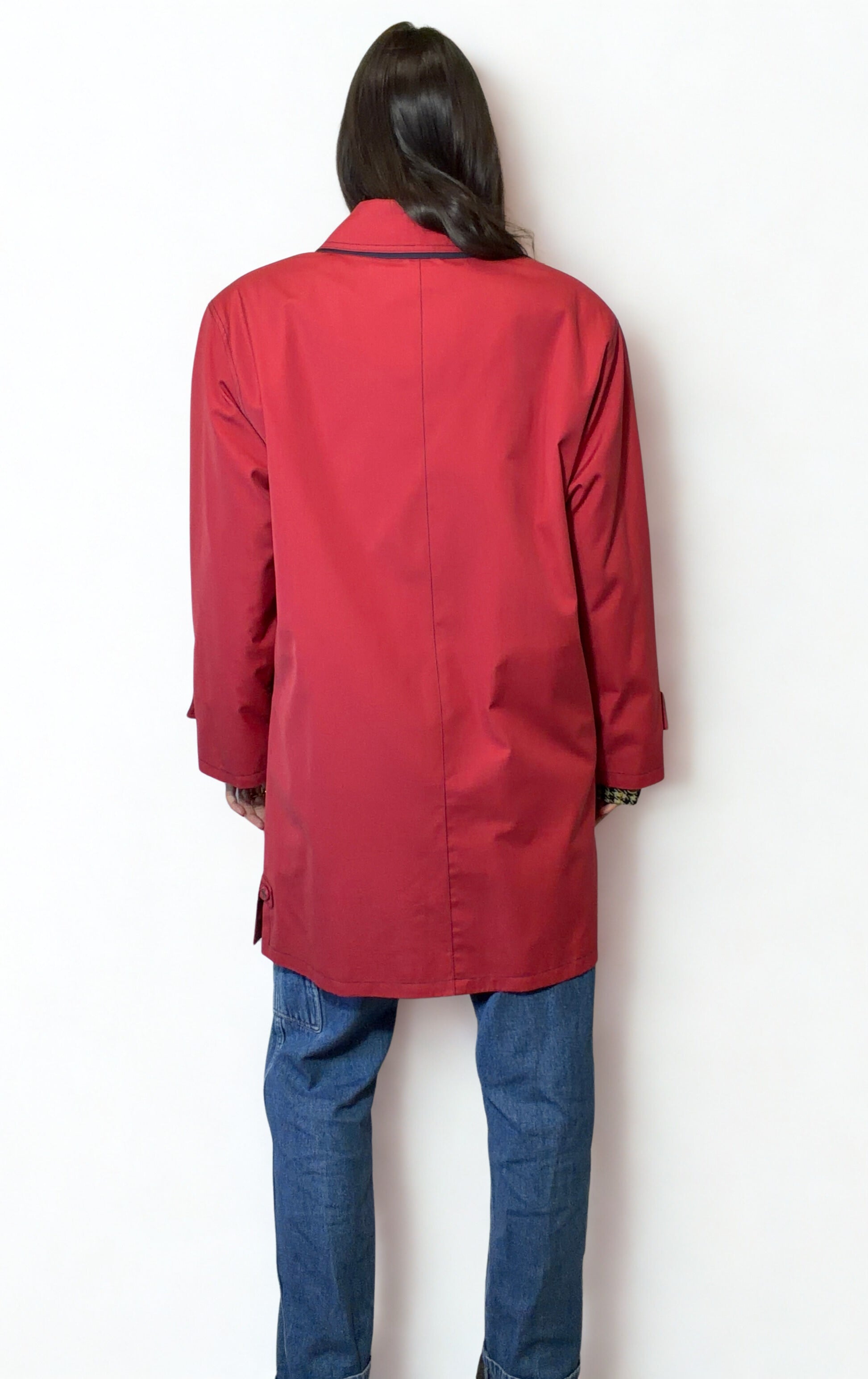 Spolverino Vintage Vivienne Westwood Rosso Lampone con Profili Blu