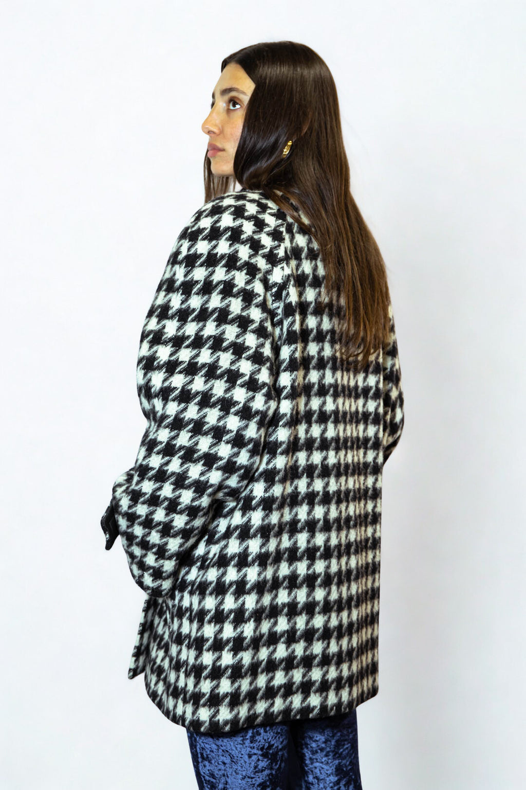 Cappotto pied-de-poule C&A in lana vergine