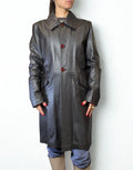 Cappotto Matrix Vintage MDL Manifatture del Lago in Pelle Nera – '90