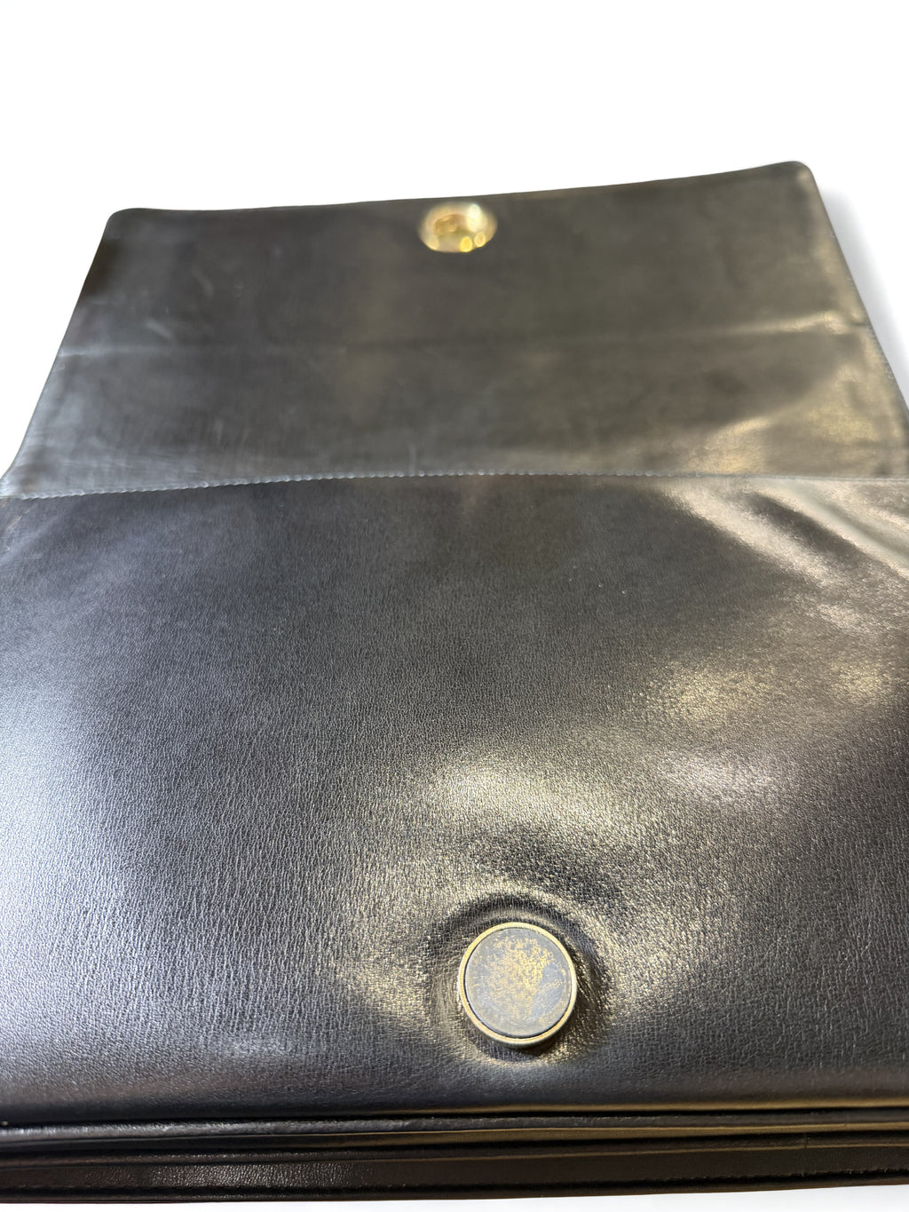 Borsa Vintage Jole Veneziani — Pelle Nera Strutturata, Hardware Oro, Tracolla, Alta Moda Milano anni '60-'70