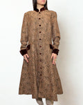 Coat Dress Imperatrice Galattica — Paisley & Velluto Borgogna, anni '70