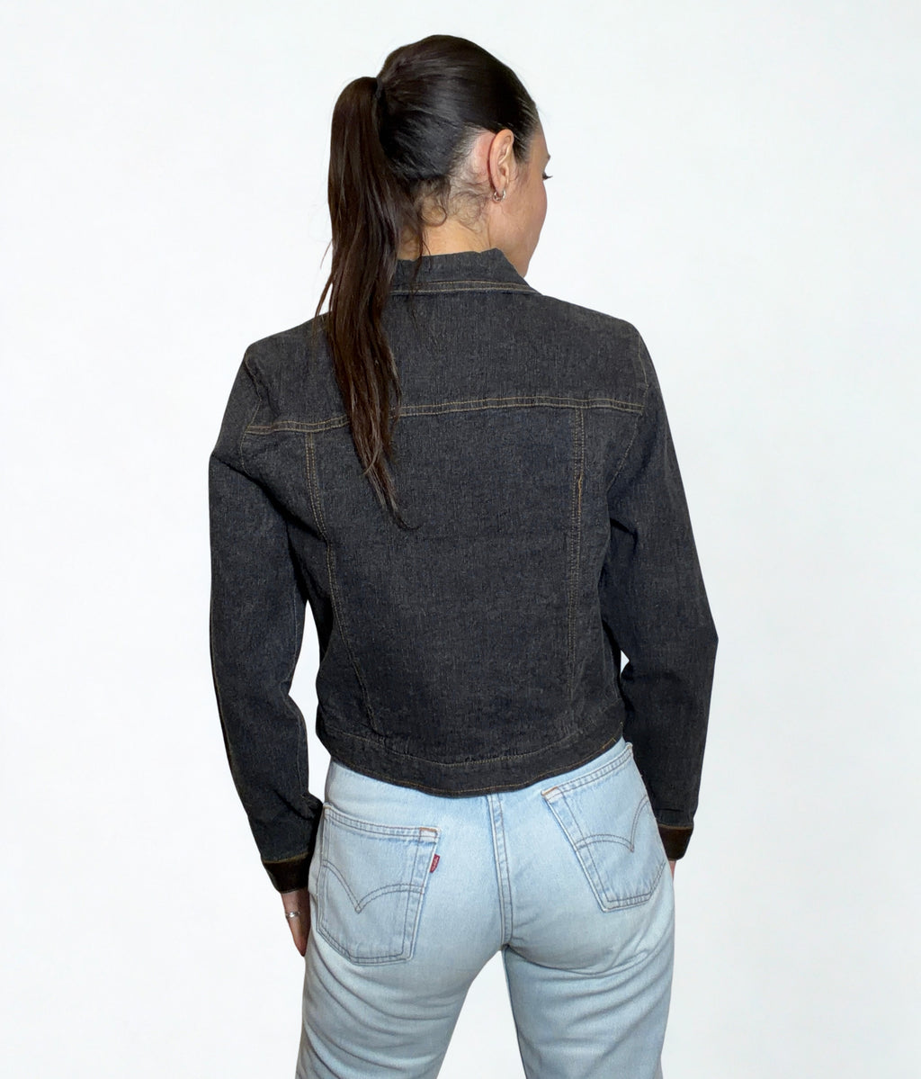 Giacca Vintage Denim Scuro – Cropped Jacket