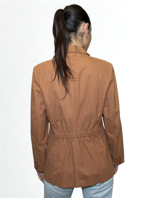 Blazer Gil Bret in cotone color tabacco