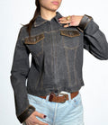Giacca Vintage Denim Scuro – Cropped Jacket