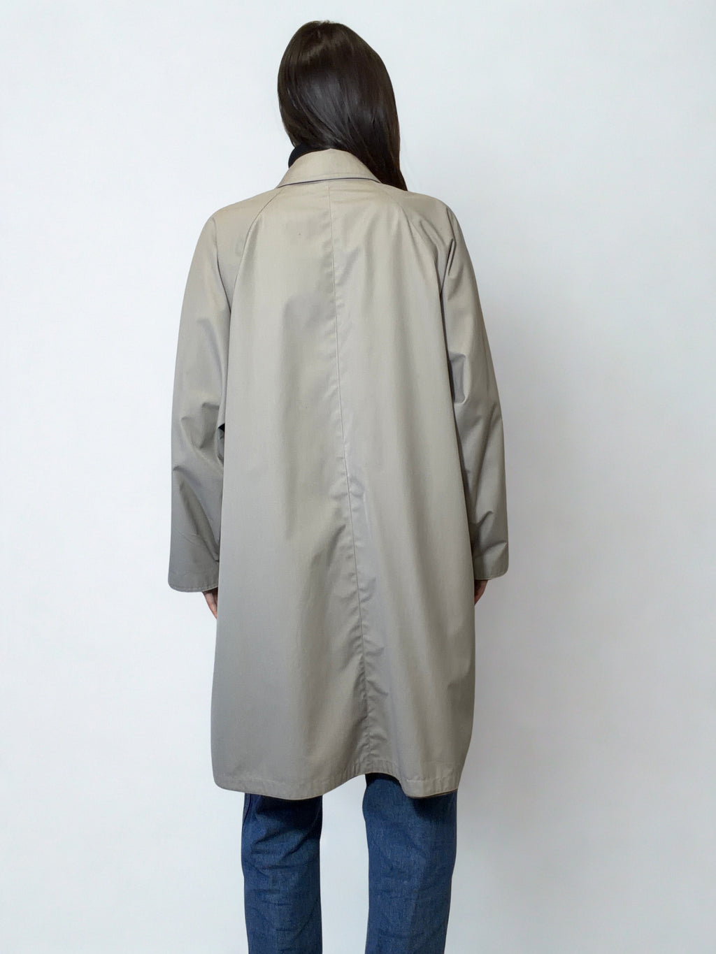Spolverino Double Face Vintage Grigio & Blu - '90