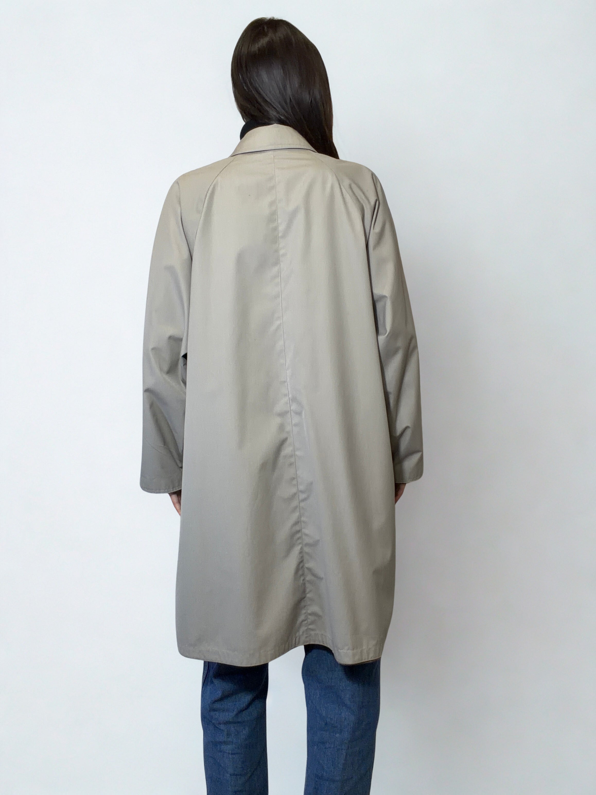 Spolverino Double Face Vintage Grigio & Blu - '90