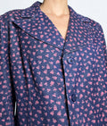 Blazer Vintage Fantasia - Micro-Geometrica Blu & Rosa