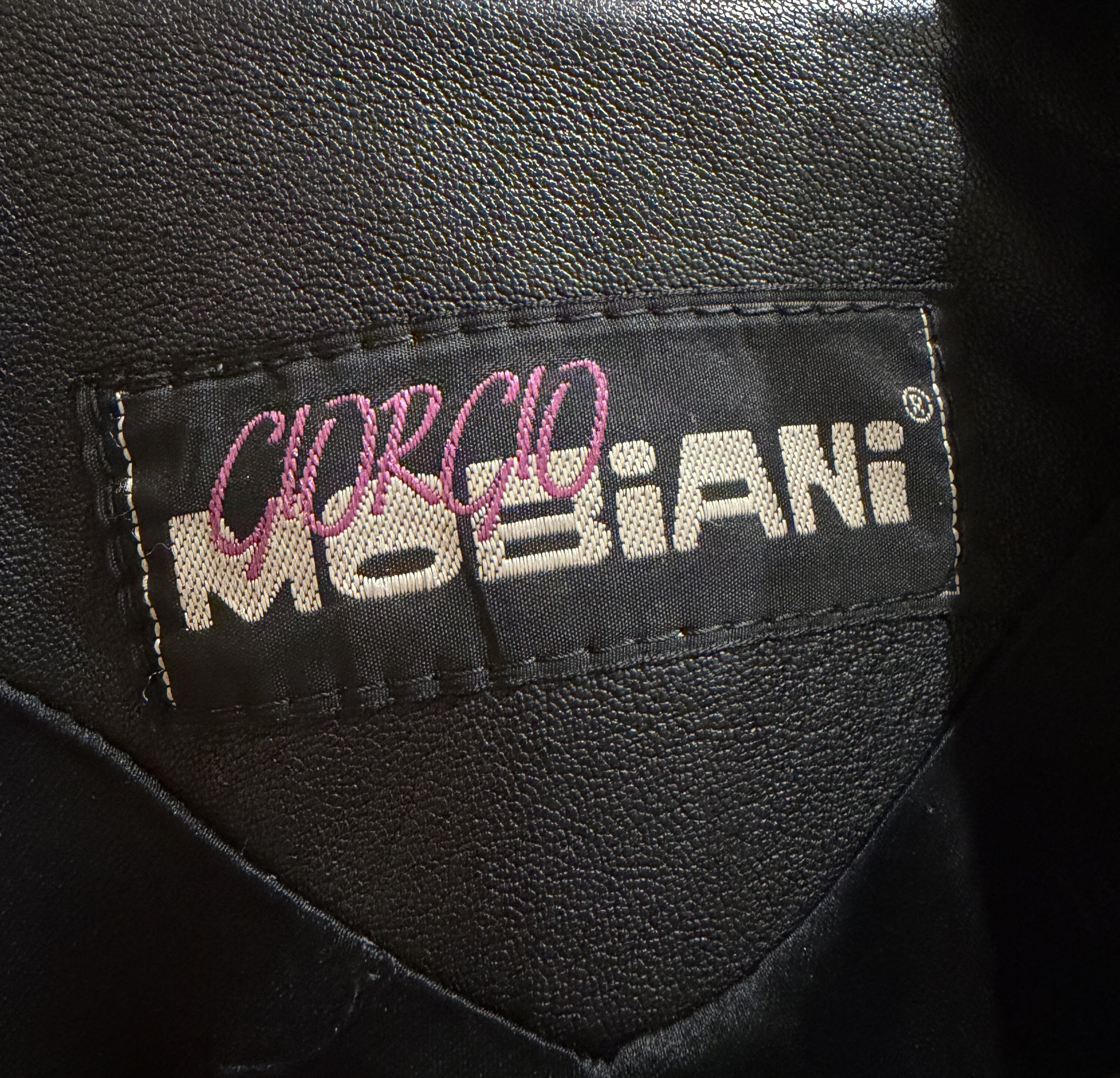 Cappotto Vintage Giorgio Mobiani in Vera Pelle Nera –  Anni ’80
