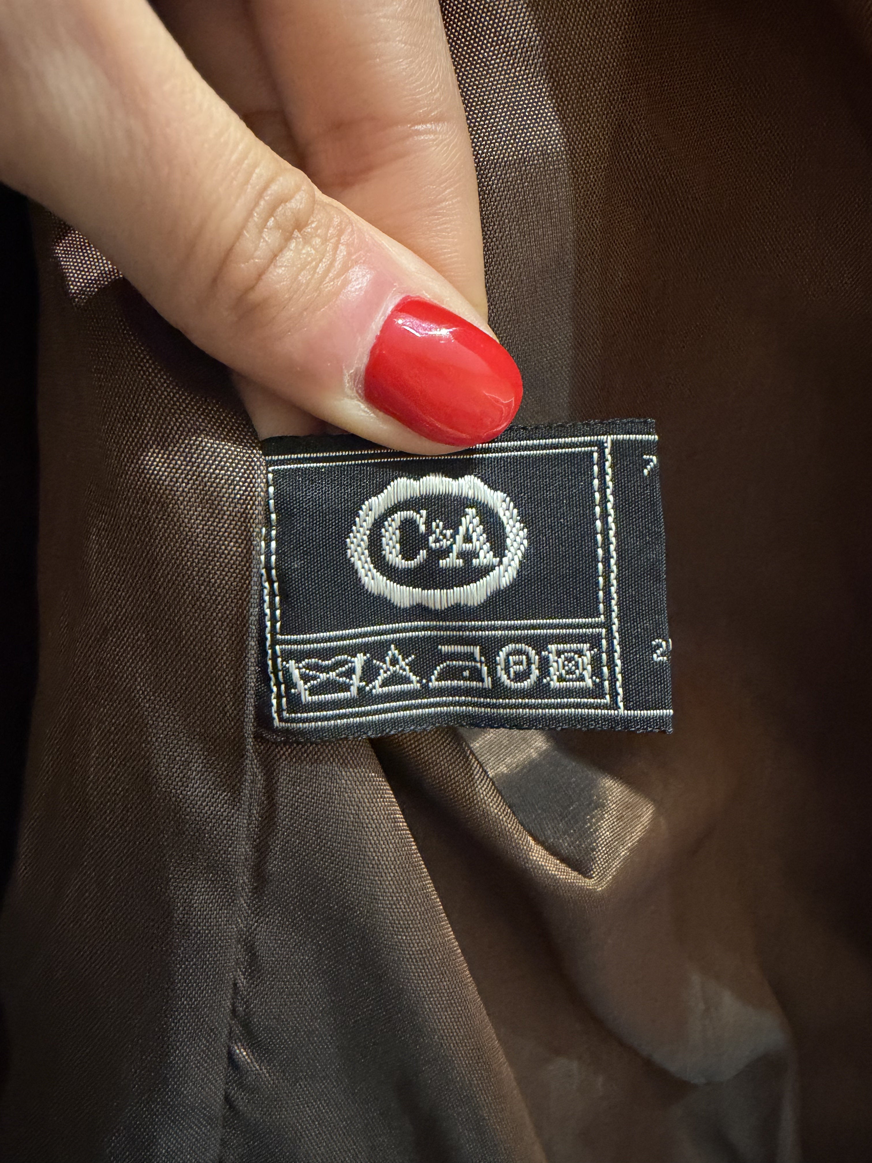 Cappotto pied-de-poule C&A in lana vergine