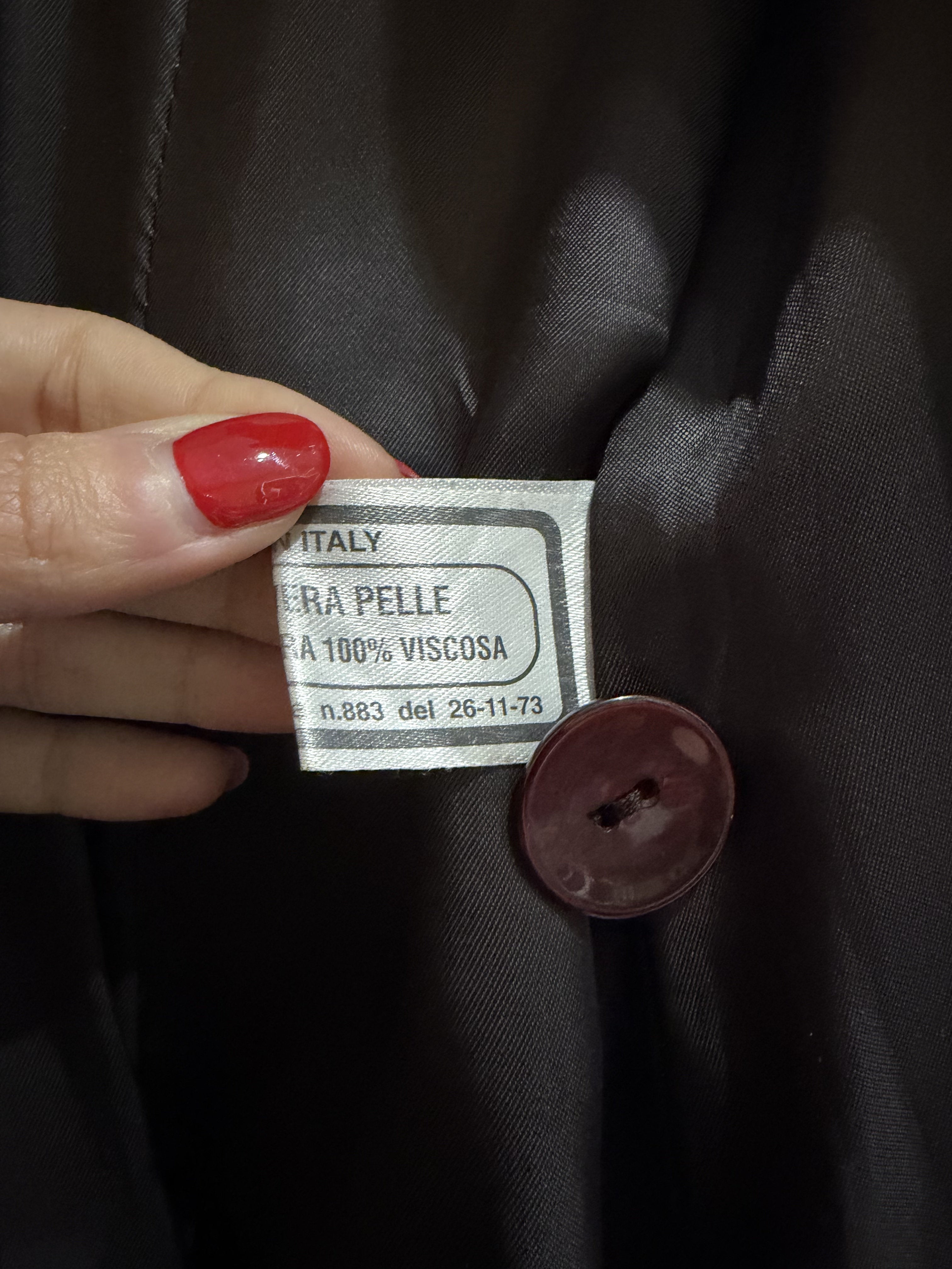 Cappotto Matrix Vintage MDL Manifatture del Lago in Pelle Nera – '90