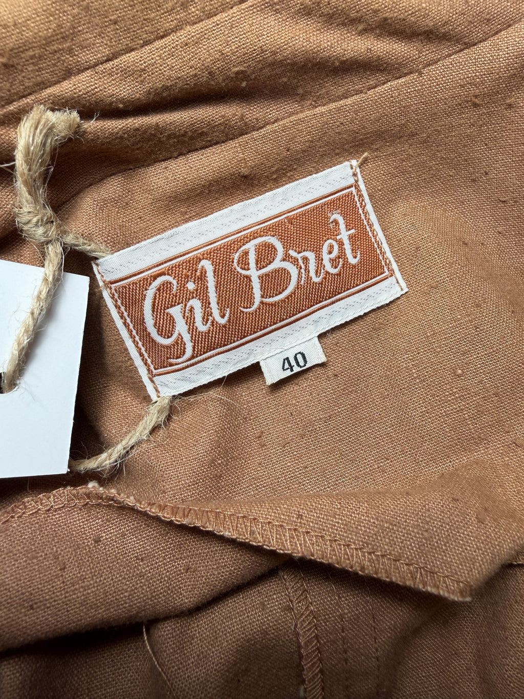 Blazer Gil Bret in cotone color tabacco