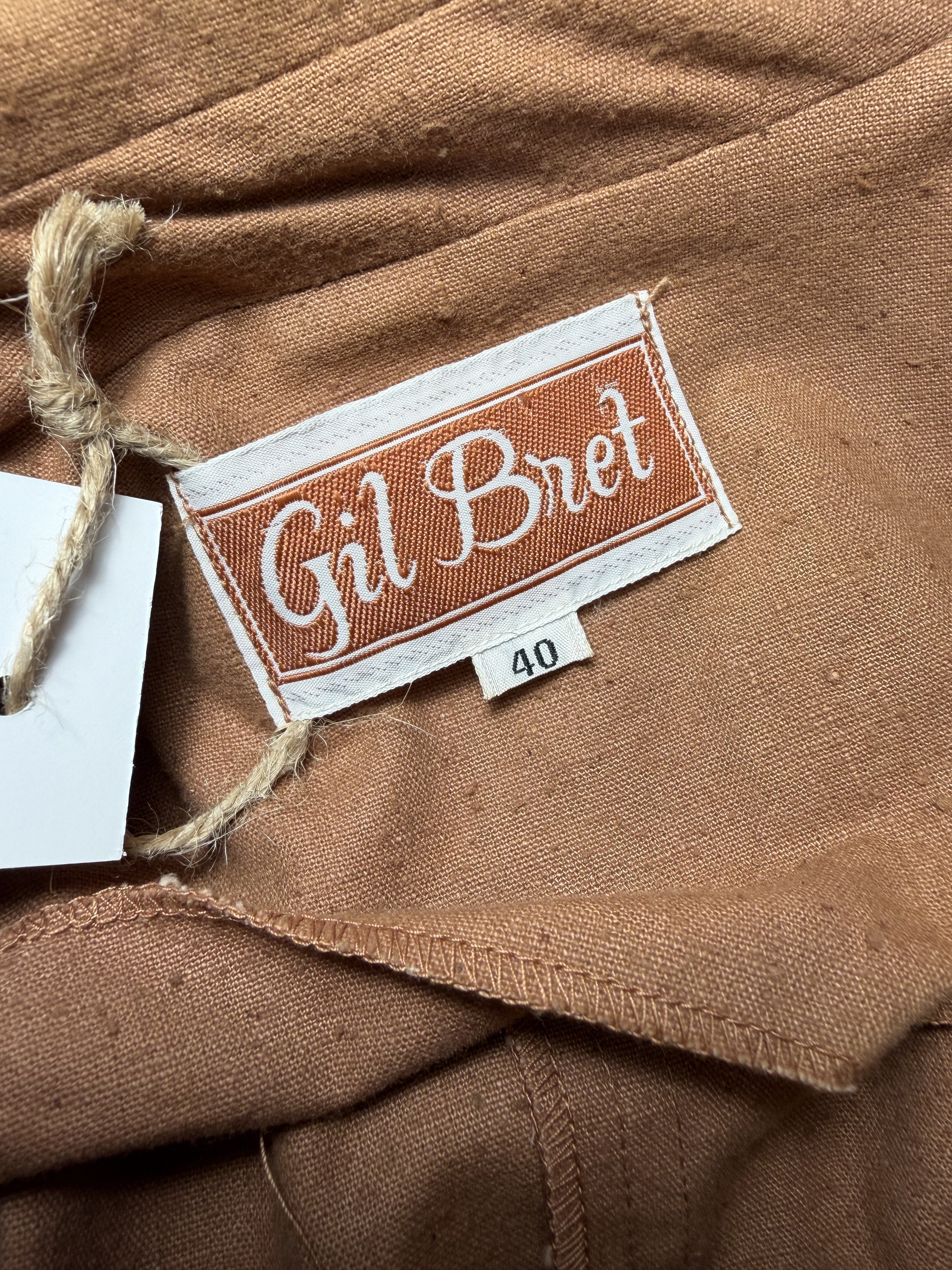 Blazer Gil Bret in cotone color tabacco