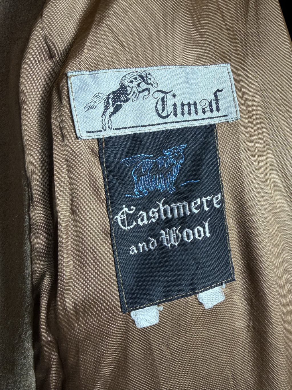 Cappotto Cammello Timaf Cashmere & Lana – '90
