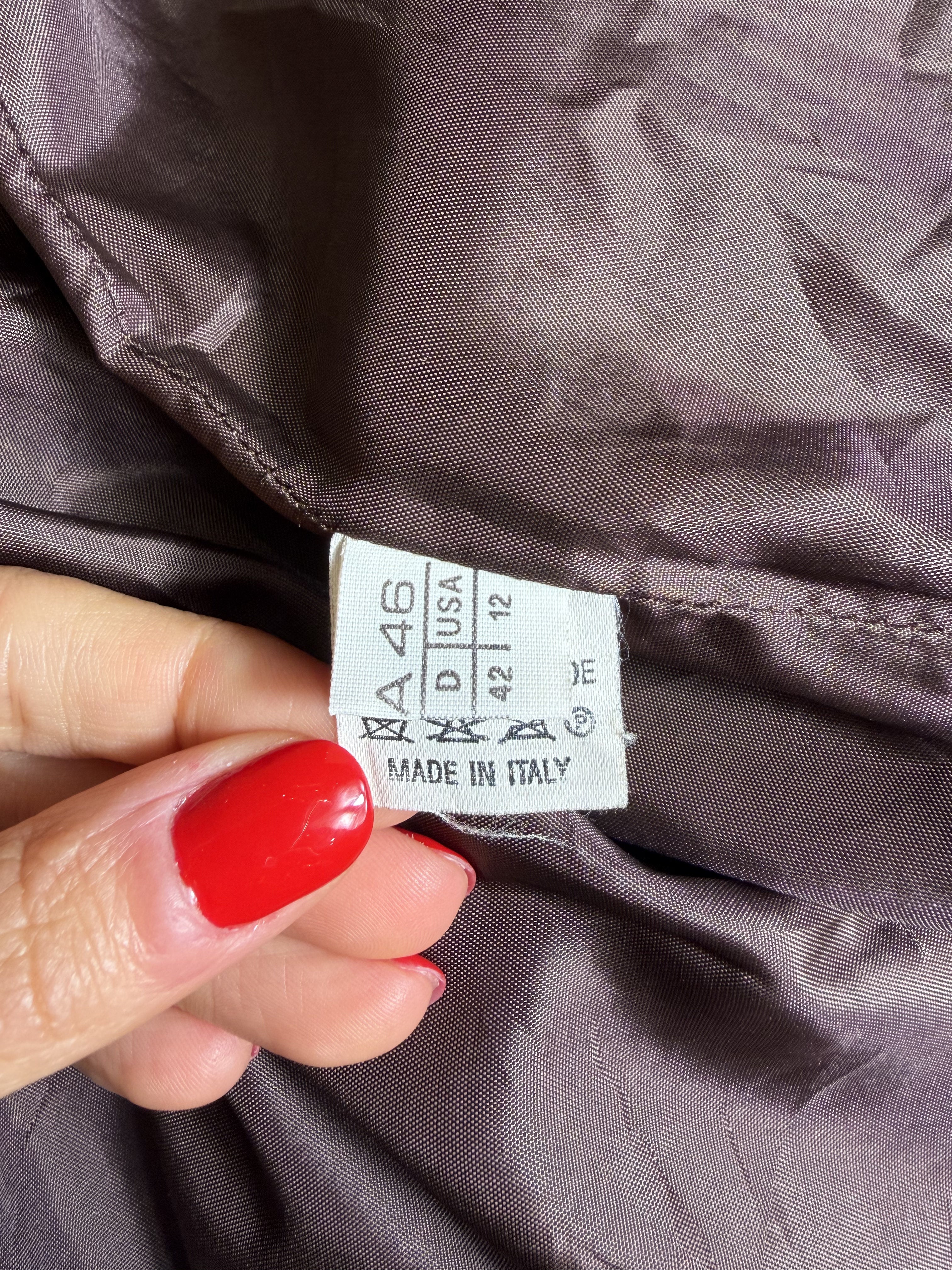 Cappotto Vintage Marrone Cioccolato – Bottoni Oro, Made in Italy - '80
