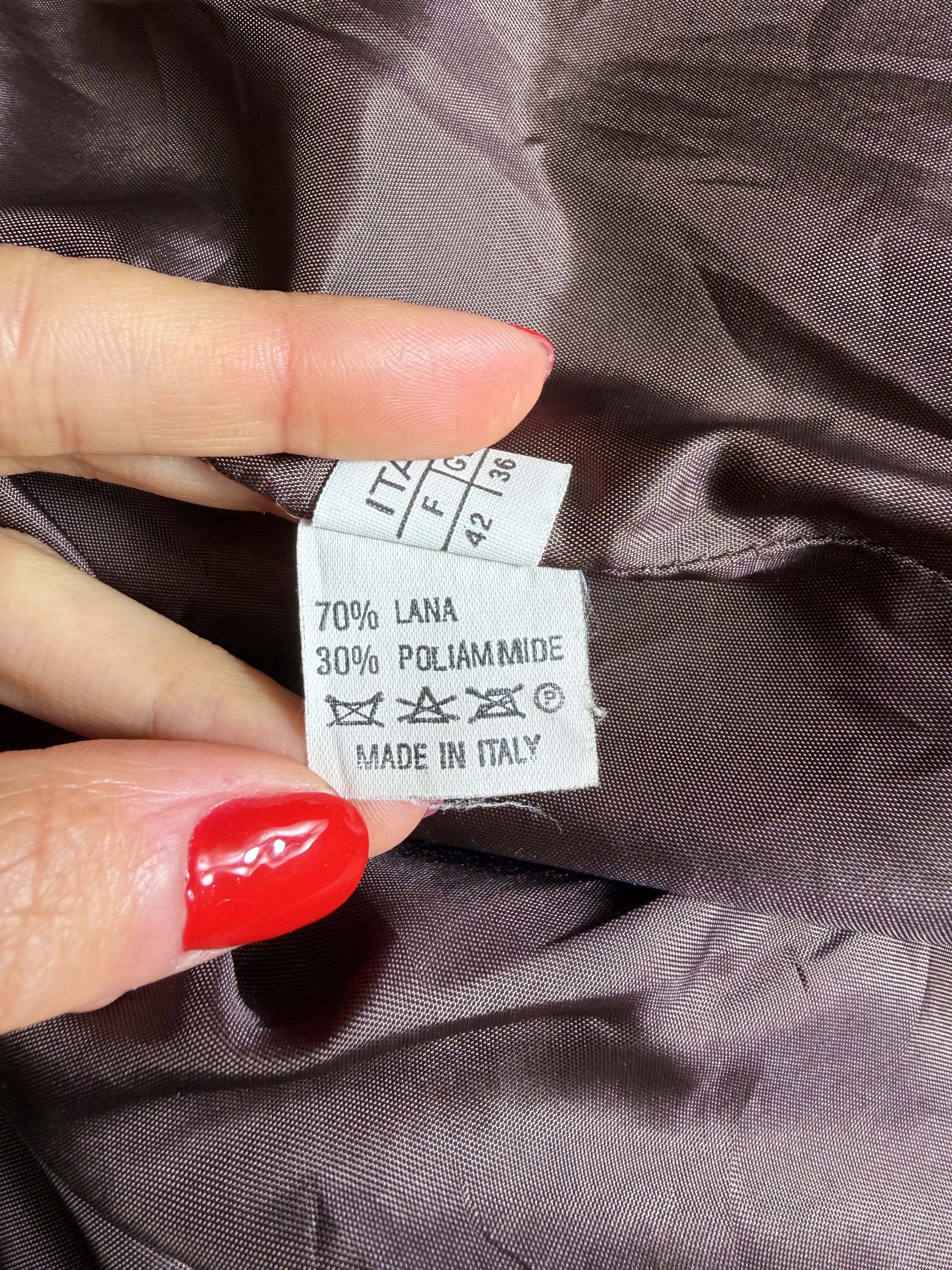 Cappotto Vintage Marrone Cioccolato – Bottoni Oro, Made in Italy - '80