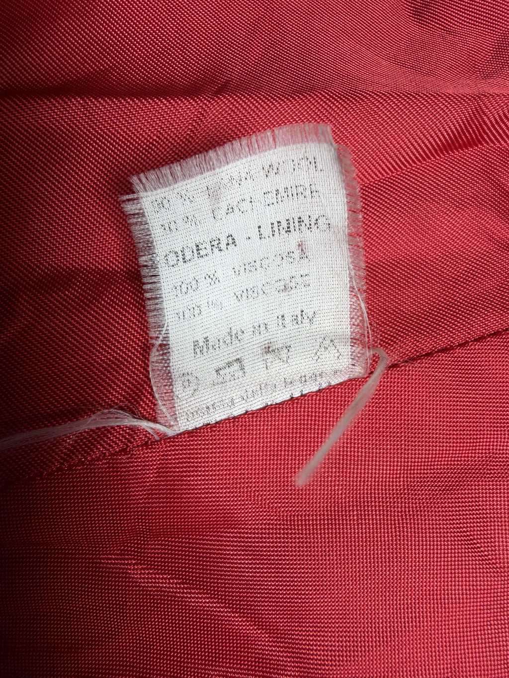 Cappotto Vintage Rosso Anni - '80
