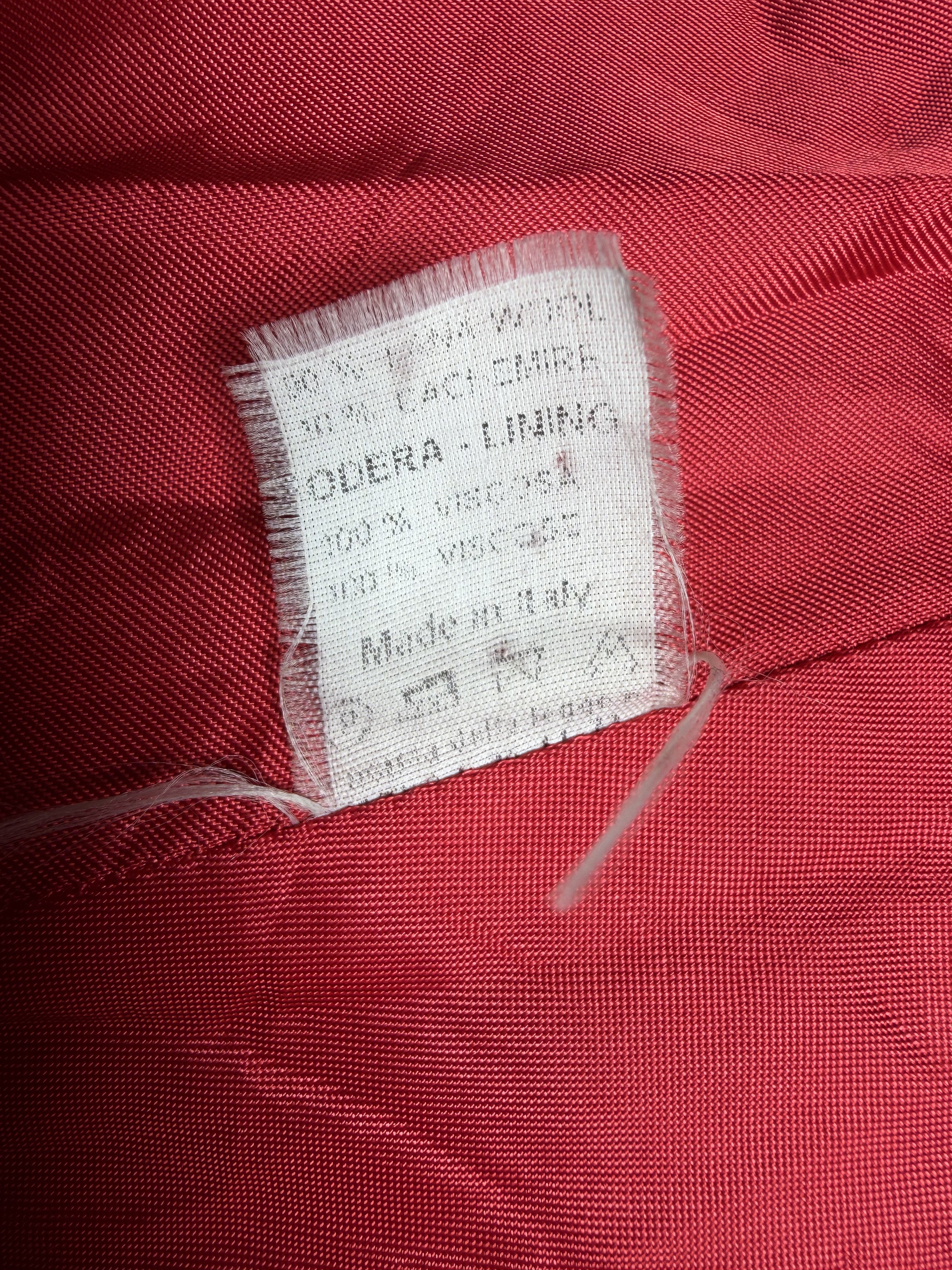 Cappotto Vintage Rosso Anni - '80