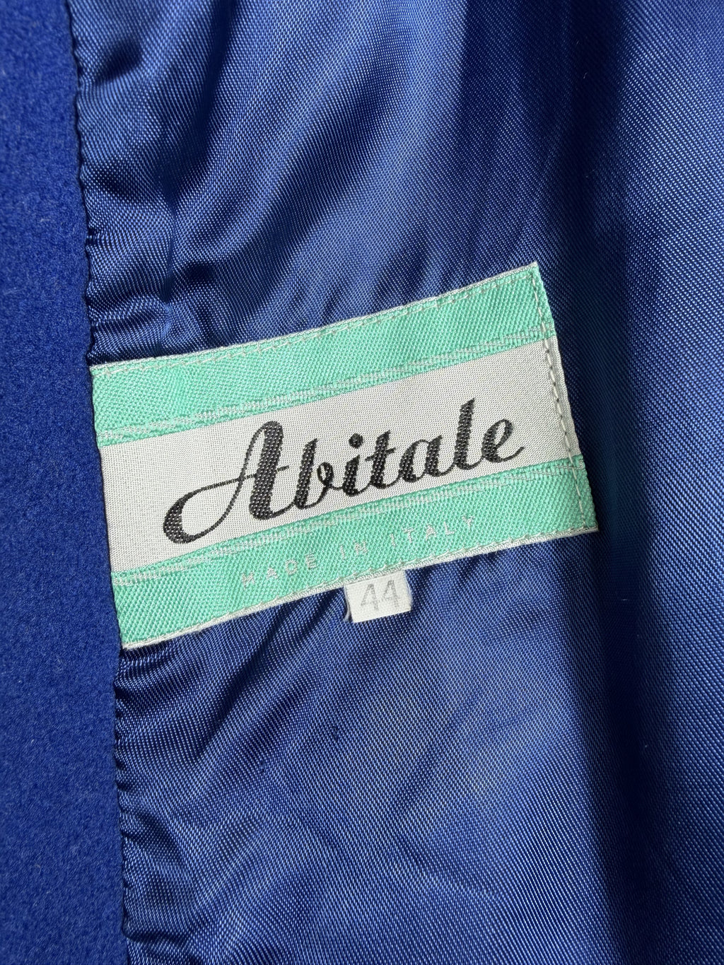 Cappotto Blu Cobalto Avitale (Made in Italy)