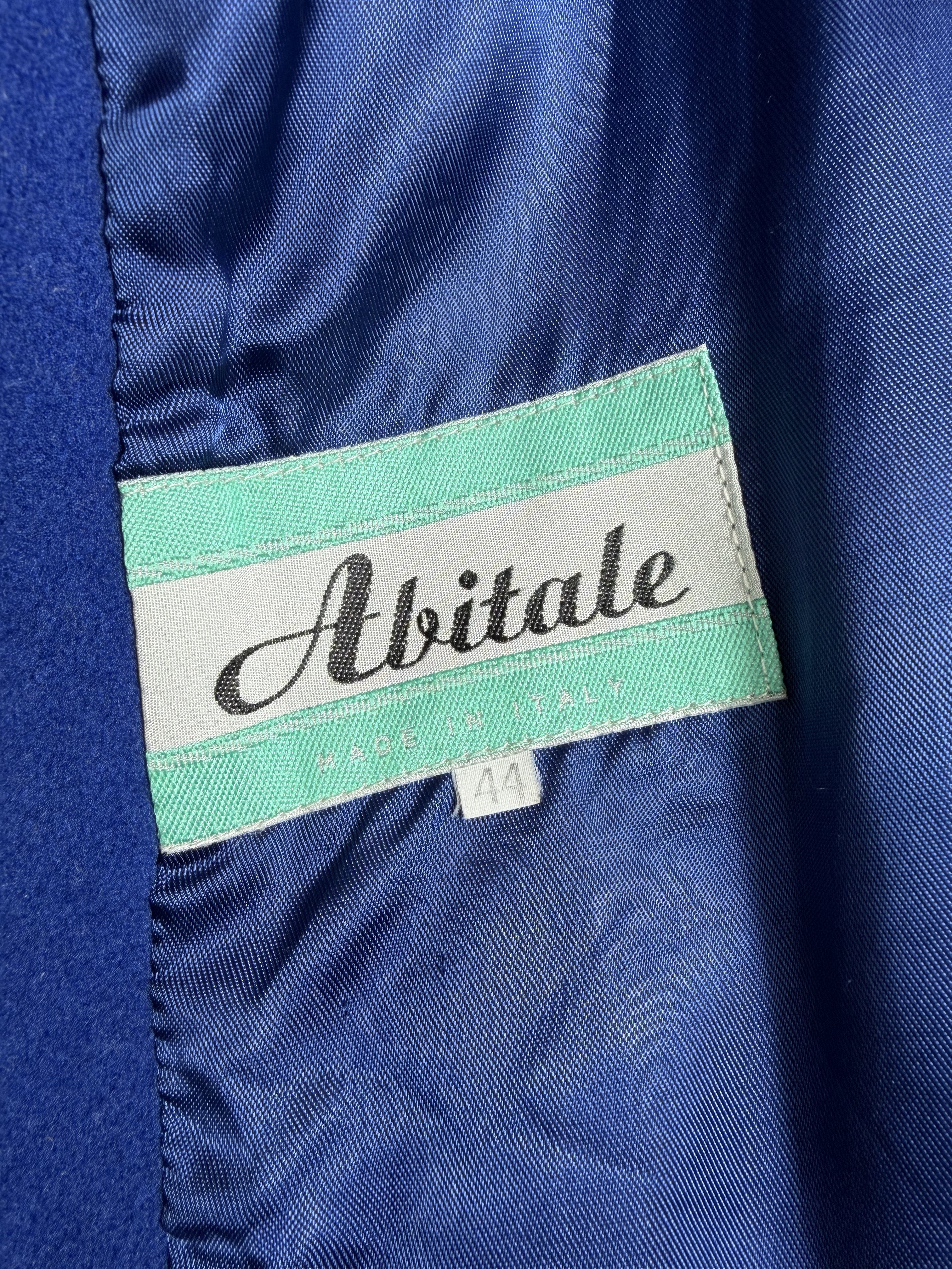 Cappotto Blu Cobalto Avitale (Made in Italy)