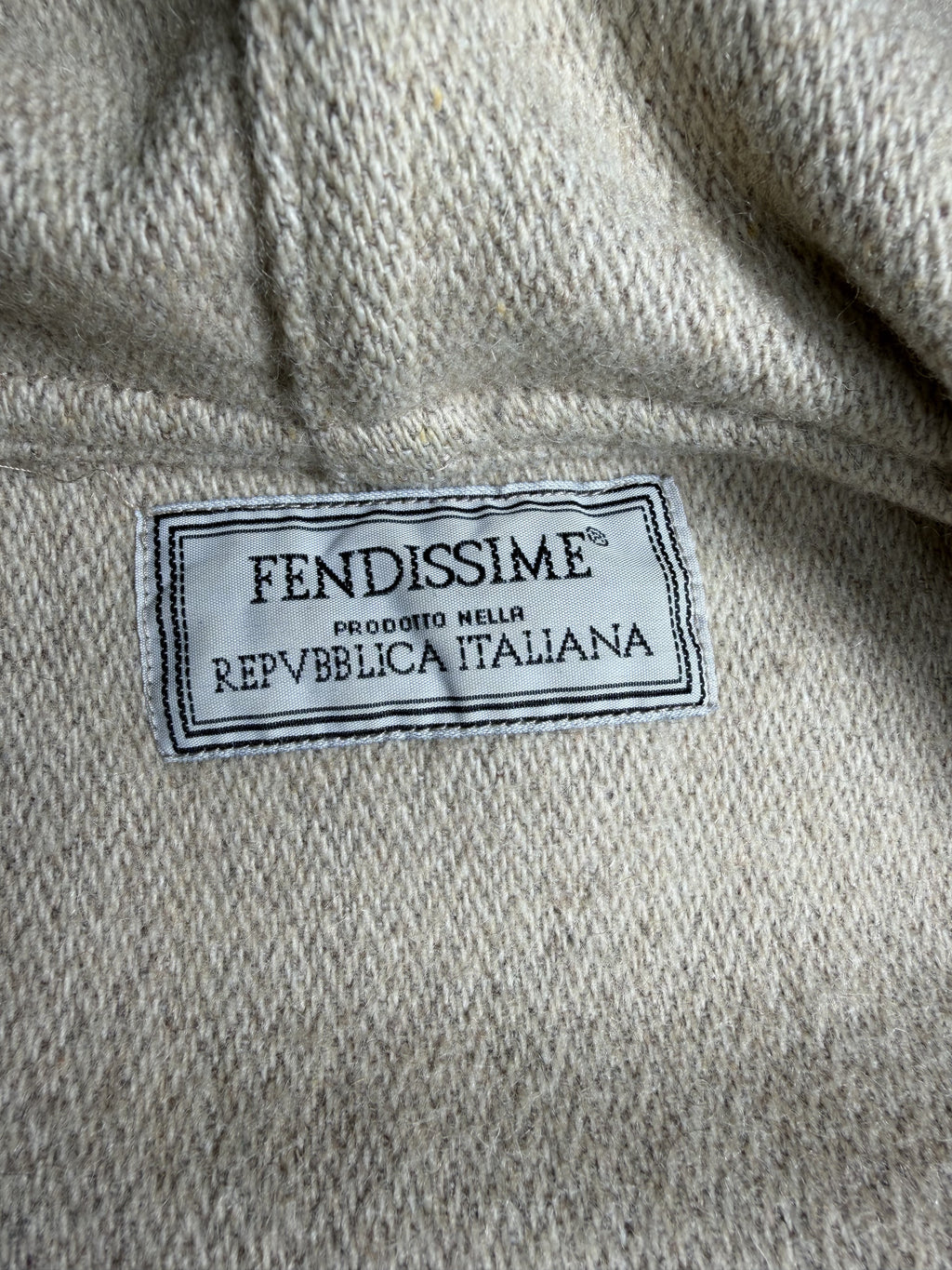 FENDISSIME Vintage – Cappotto in Lana & Alpaca con Cappuccio, Cuciture a Vista (Made in Italy)