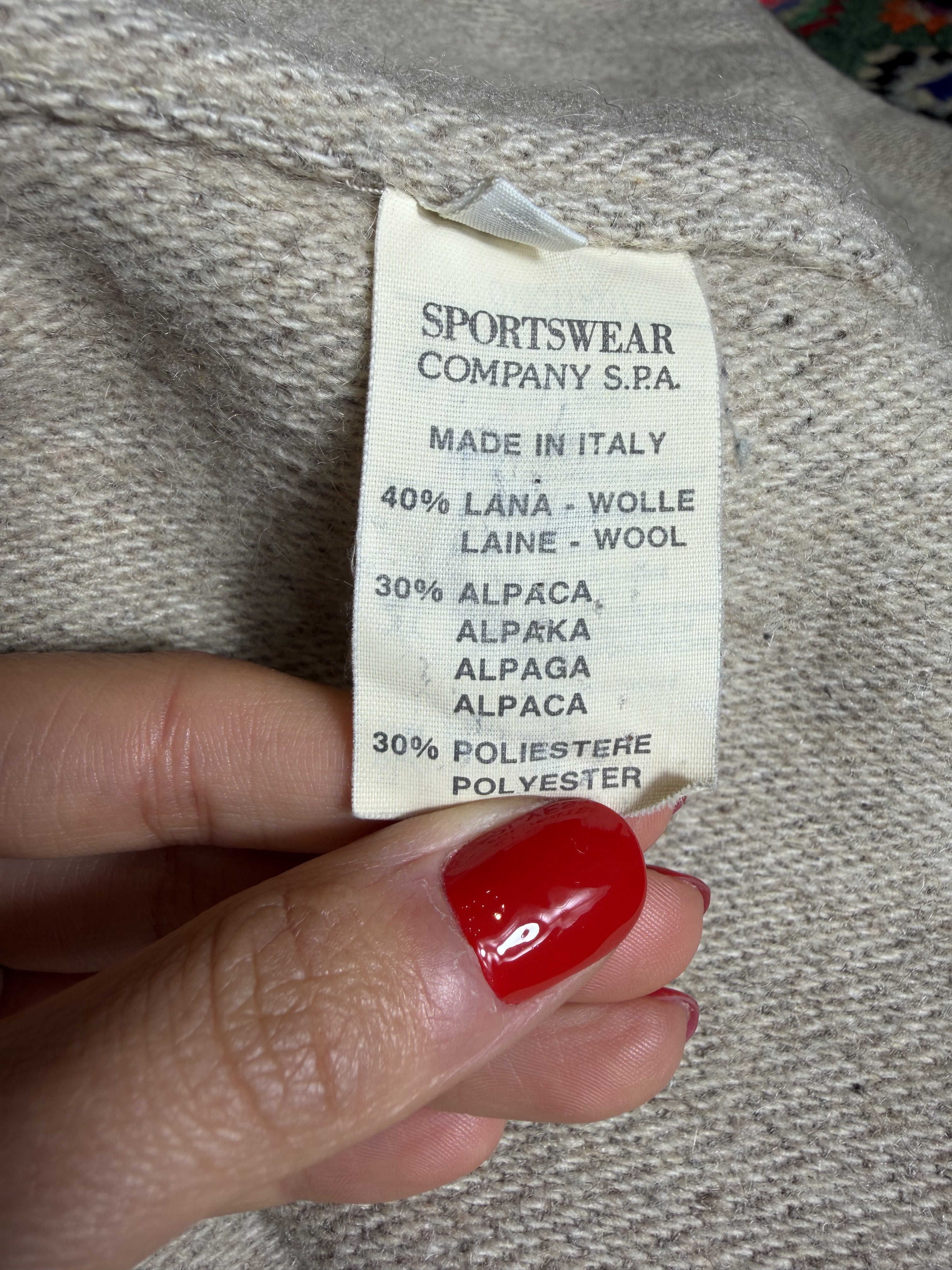 FENDISSIME Vintage – Cappotto in Lana & Alpaca con Cappuccio, Cuciture a Vista (Made in Italy)