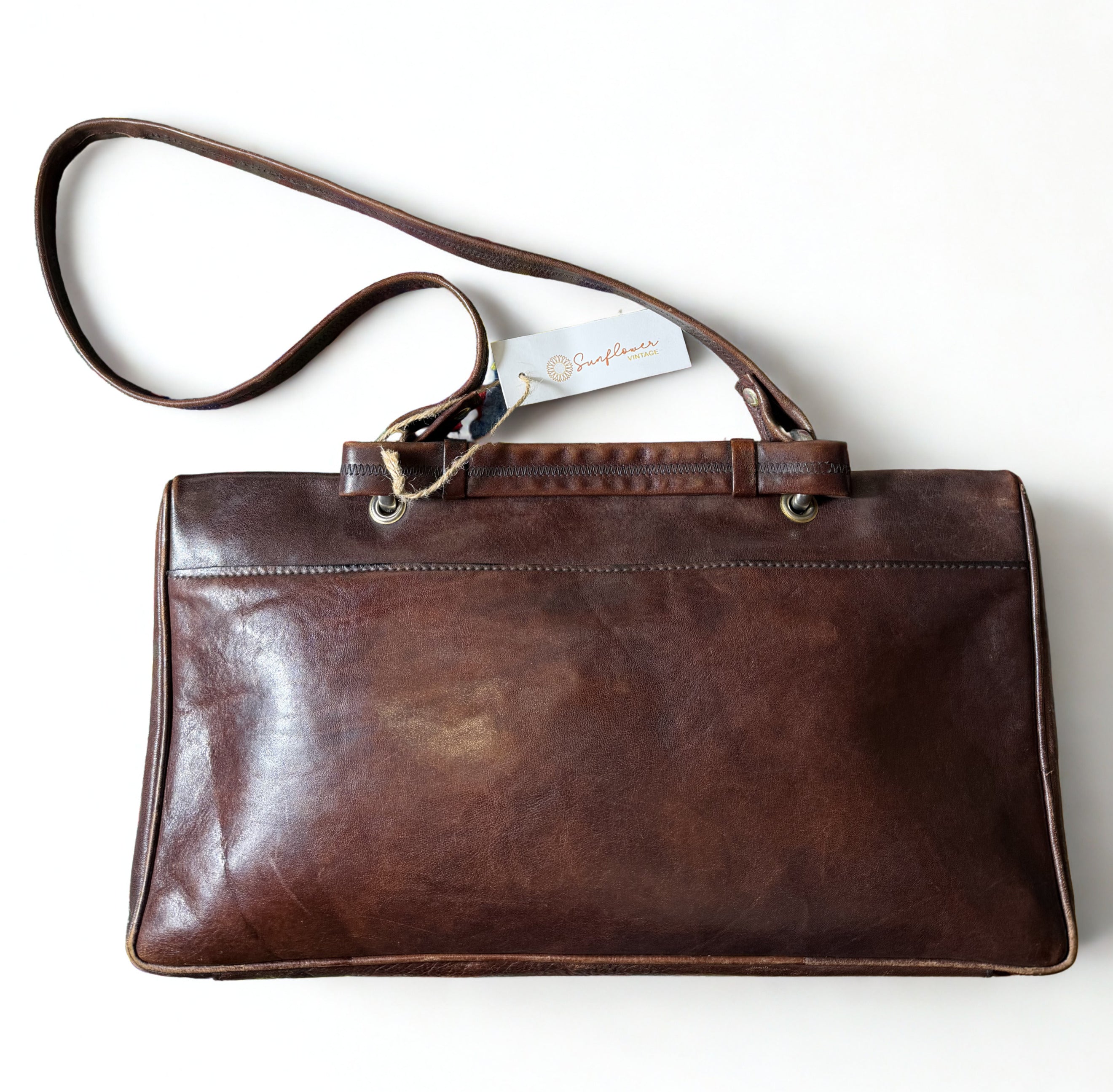 Borsa a Tracolla Vintage in Vera Pelle – Tenderly Firenze | Cuoio Testa di Moro, Manifattura Artigianale Italiana