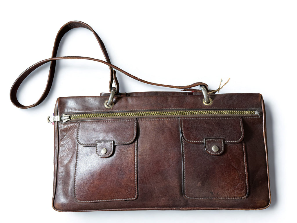 Borsa a Tracolla Vintage in Vera Pelle – Tenderly Firenze | Cuoio Testa di Moro, Manifattura Artigianale Italiana