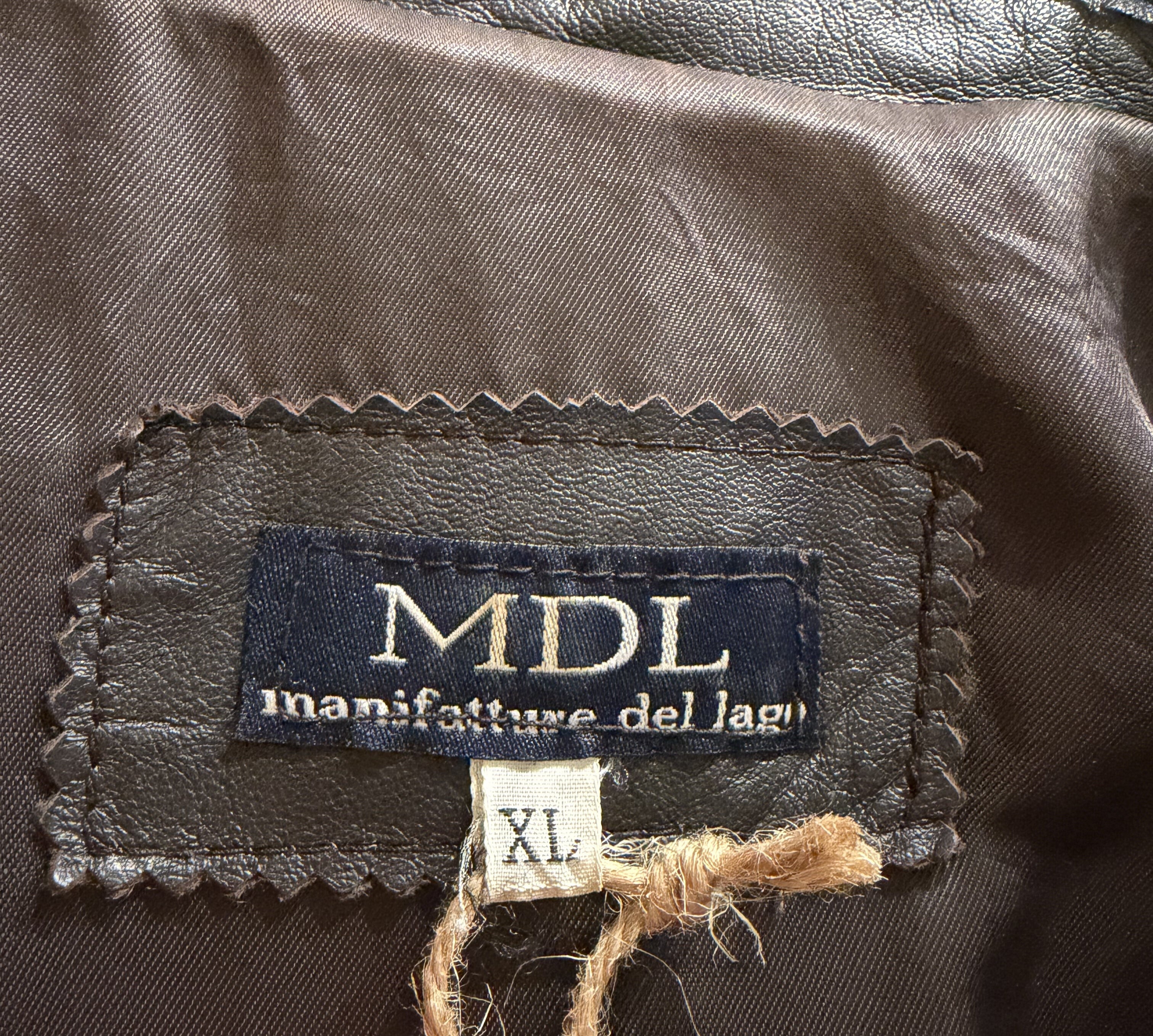 Cappotto Matrix Vintage MDL Manifatture del Lago in Pelle Nera – '90