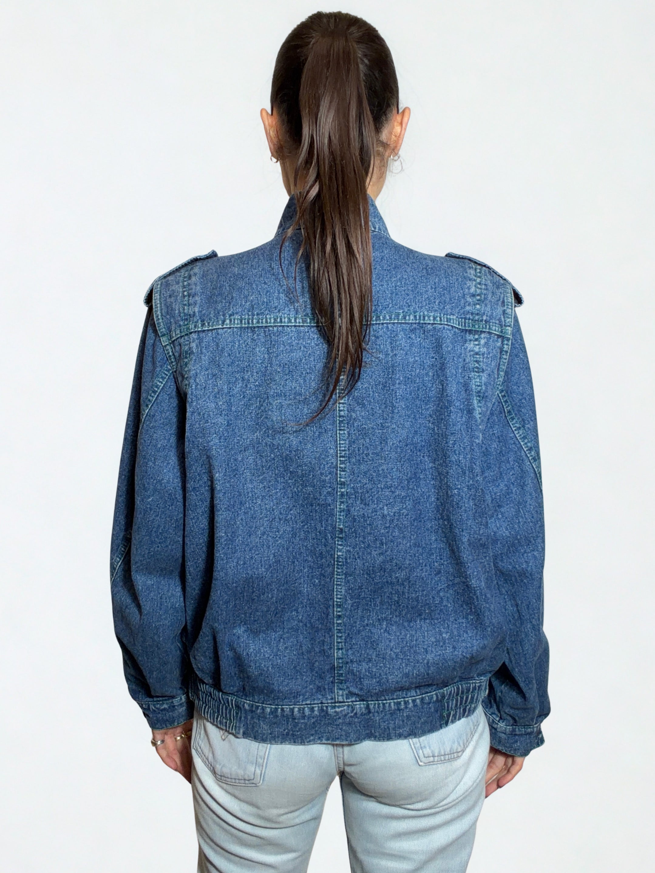 Giacca Baby Cross In Denim – 100% cotone