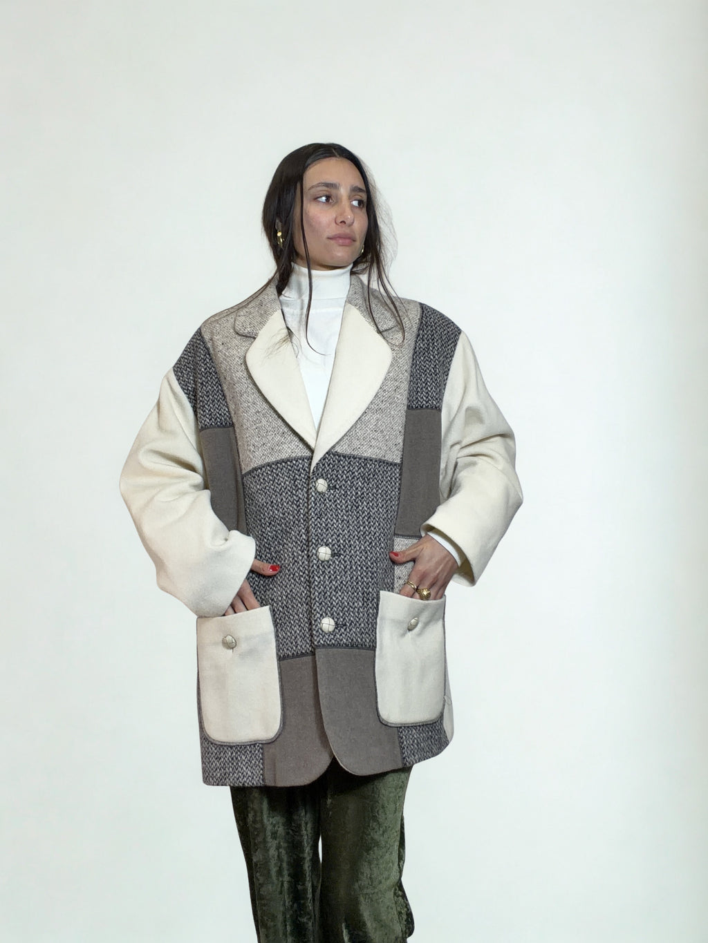 Cappotto Vintage Patchwork Création Charmante – '90