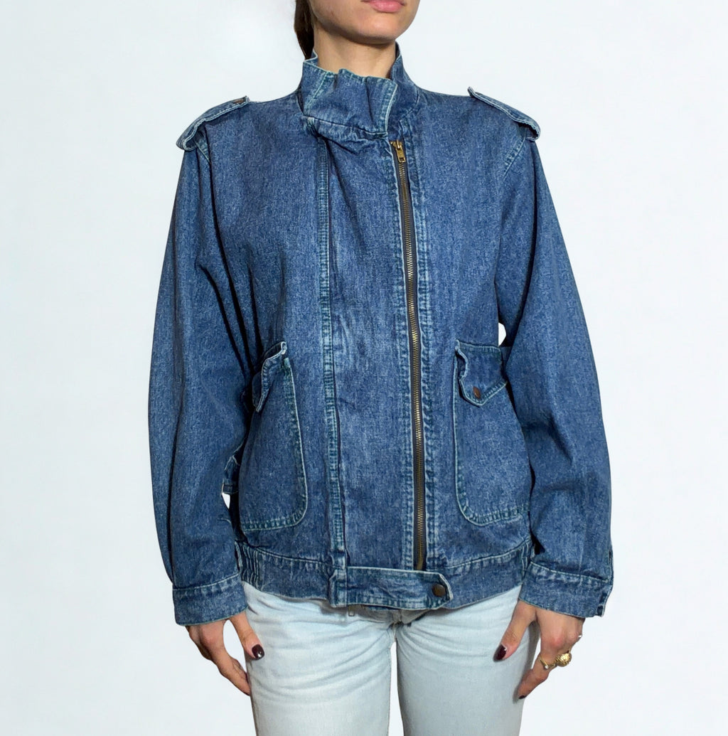 Giacca Baby Cross In Denim – 100% cotone