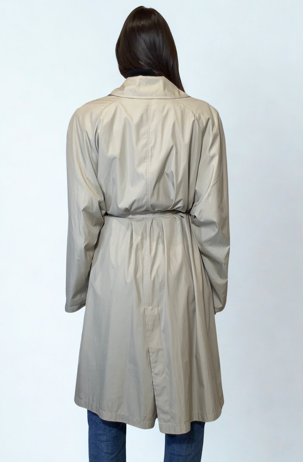Trench Vintage Grigio Ghiaccio con Cintura