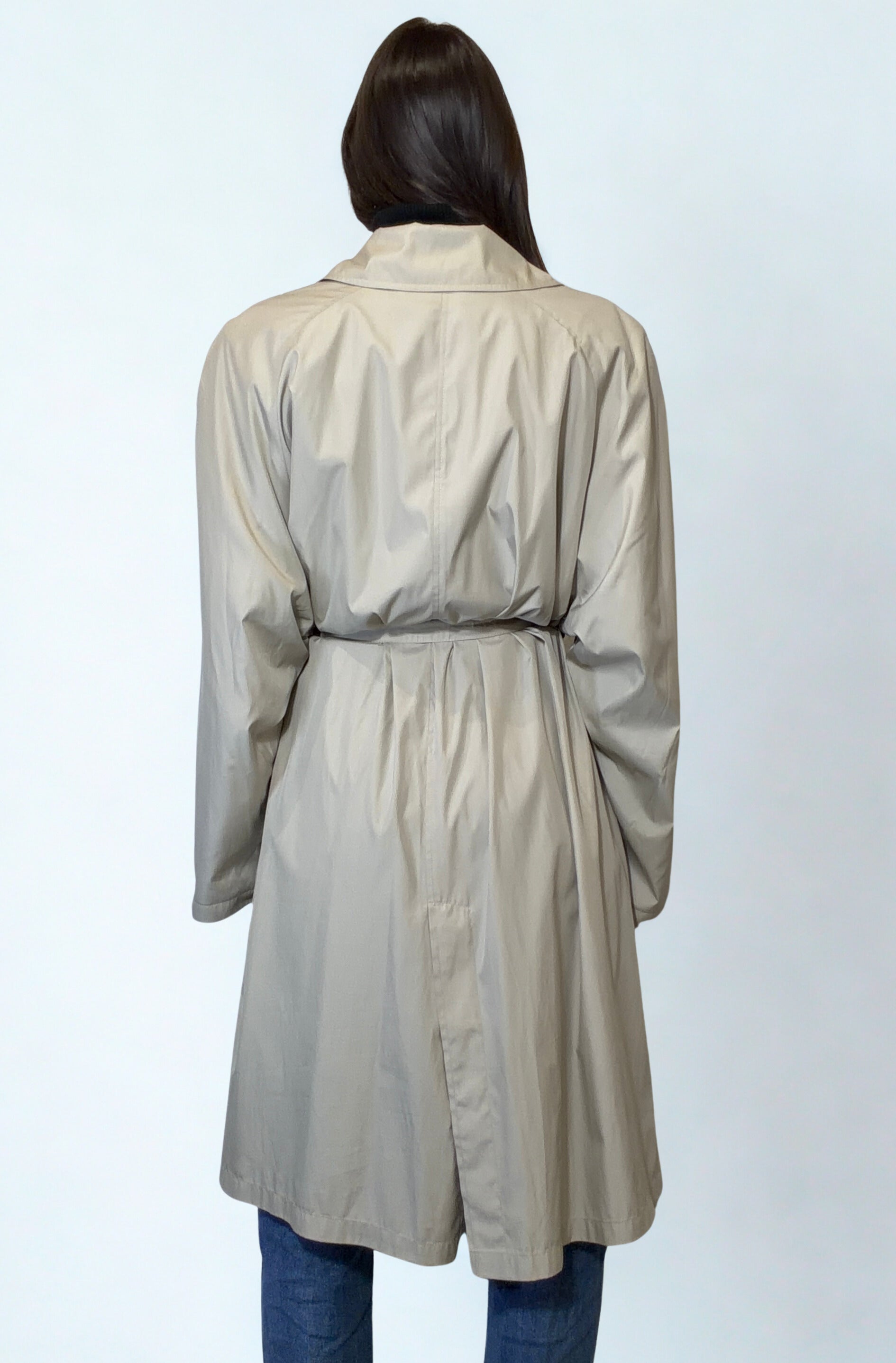 Trench Vintage Grigio Ghiaccio con Cintura
